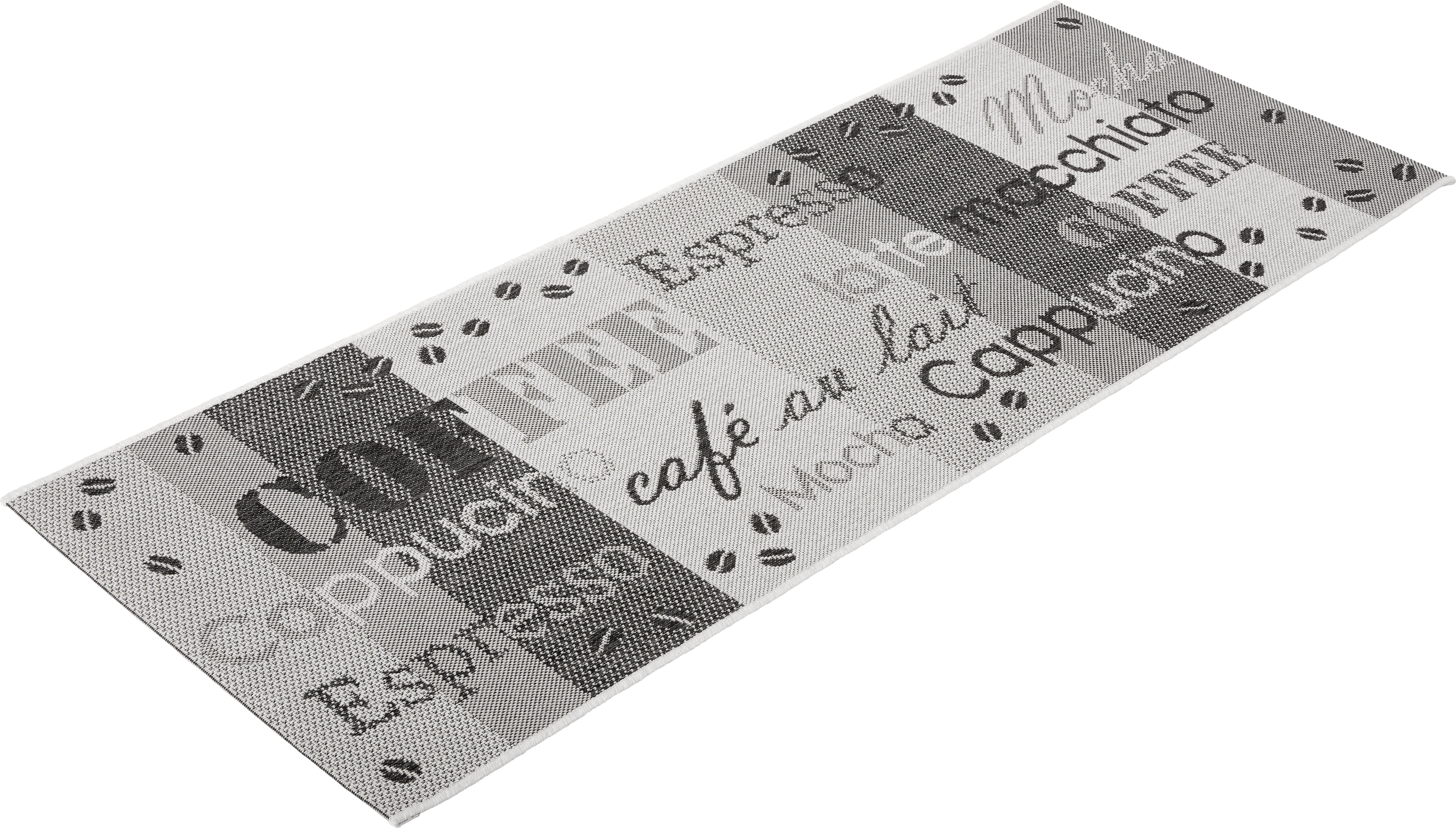 James Wood Teppich Läufer Küche Anthrazit Coffee 80x200 cm