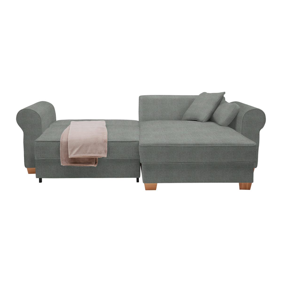 Sedací souprava ANGELO, oboustranná, šedá - šedá, Moderní, dřevo/kompozitní dřevo (255/92/185cm) - Mömax