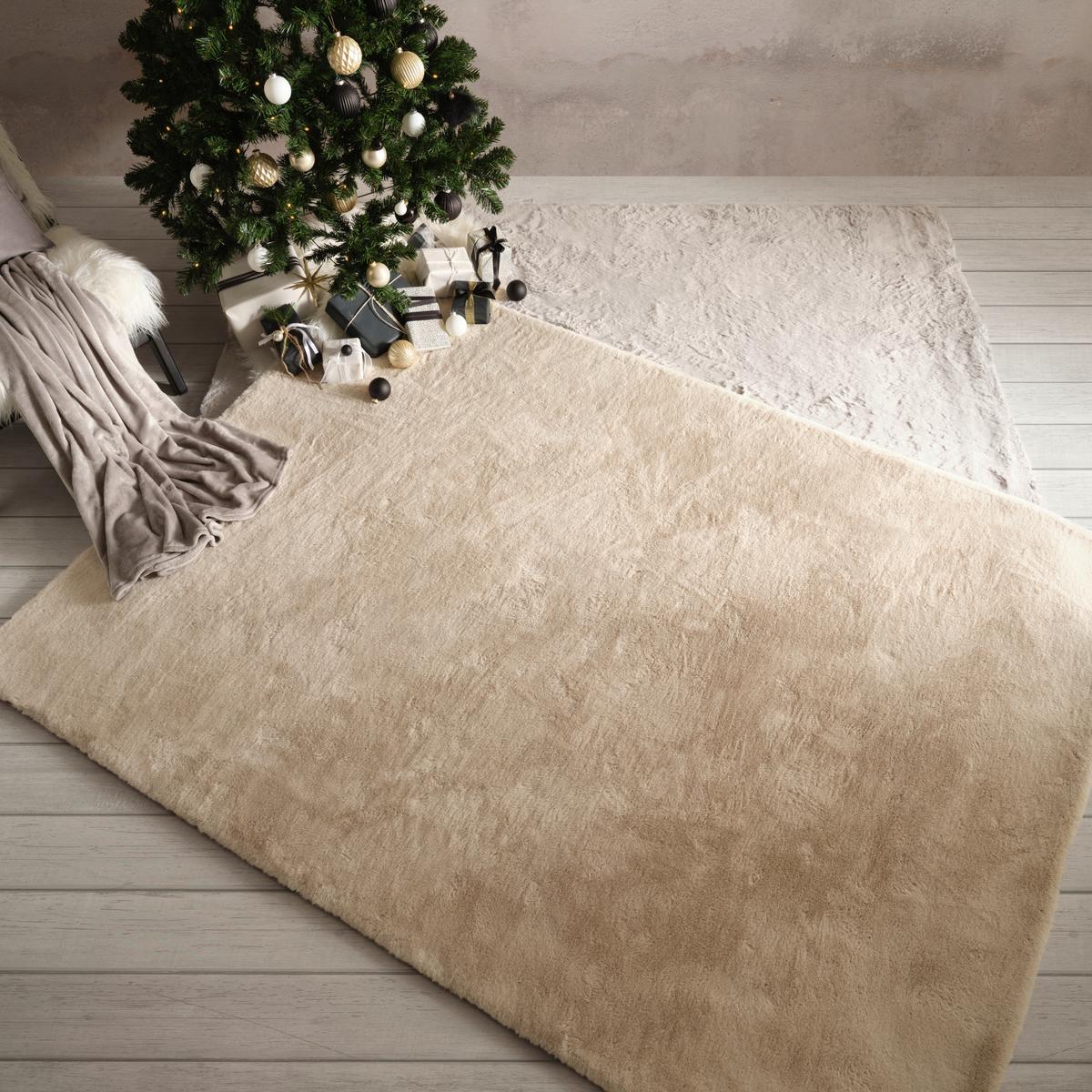 UMĚLÁ KOŽEŠINA Caroline 3, 160/220cm, béžová - béžová, textil (160/220cm) - Mömax