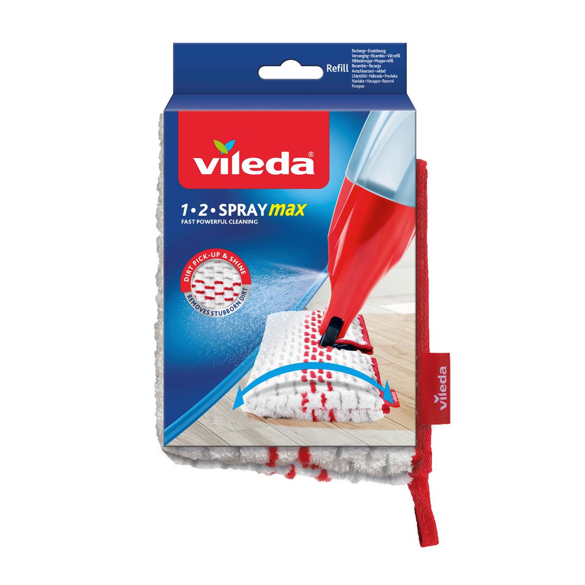 Wischbezug Vileda 1,2 Spray Max - Weiß, Basics, Textil (2,5/15,6/24,0cm) - Vileda