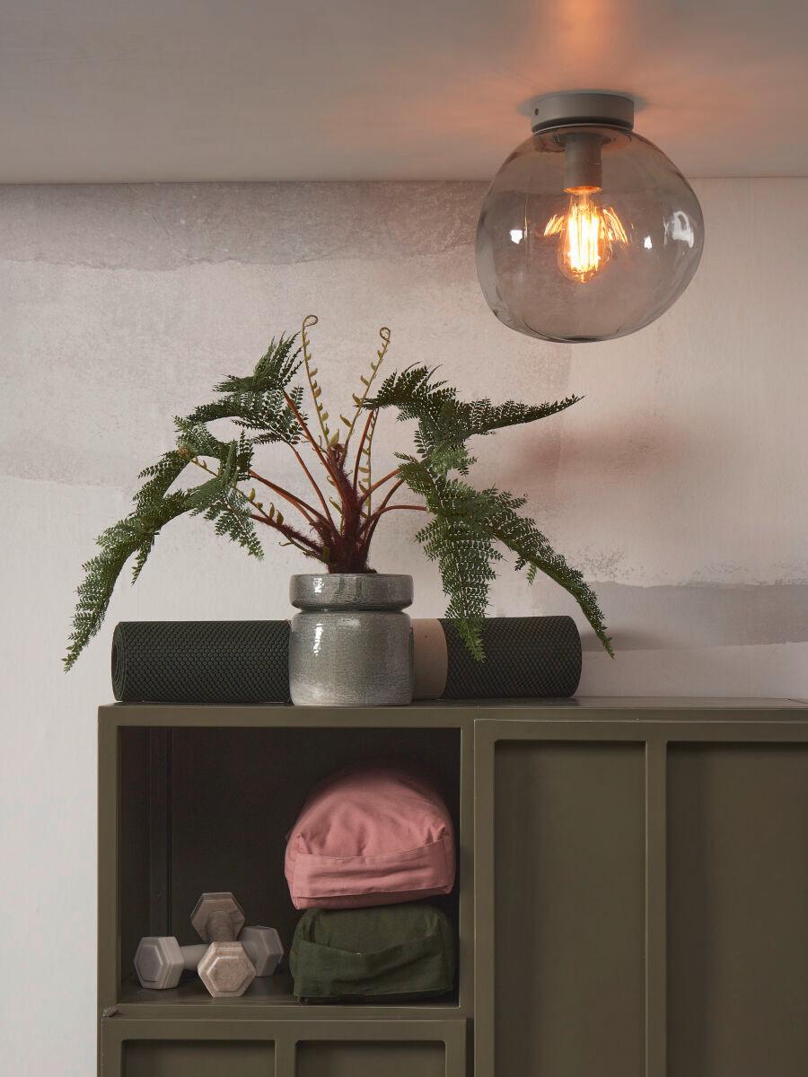 Deckenleuchte Helsinki - Hellgrau, Trend, Glas (26/28cm) - It's about Romi