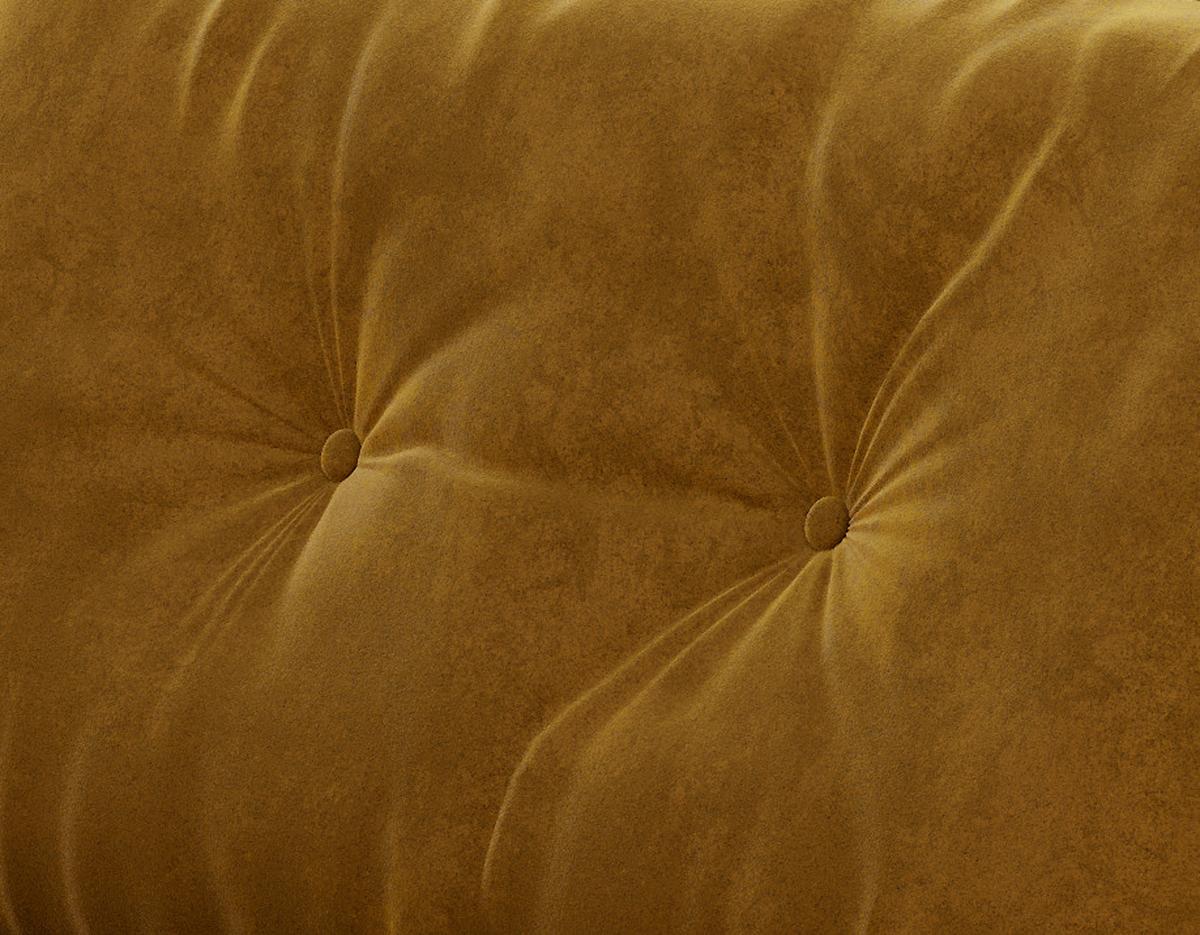 Ecksofa Scott - Edelstahlfarben/Gelb, Design, Textil (205/259cm) - Livetastic