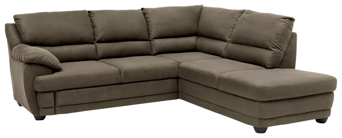 Ecksofa Nebolo Grau S. 245x225cm - Grau, Design, Textil (245/225cm) - Livetastic