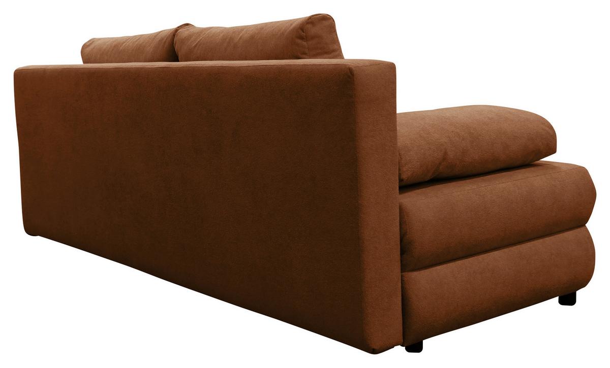 Schlafsofa Mela Braun B: 206cm - Schwarz/Braun, Design, Textil (206/87/88cm) - P & B