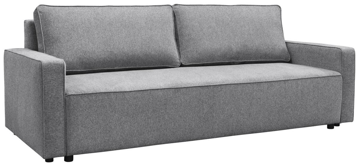 Rozkladacia pohovka NERA, sivá tk. MATANA - sivá, Modern, textil/plast (232/90/100cm)