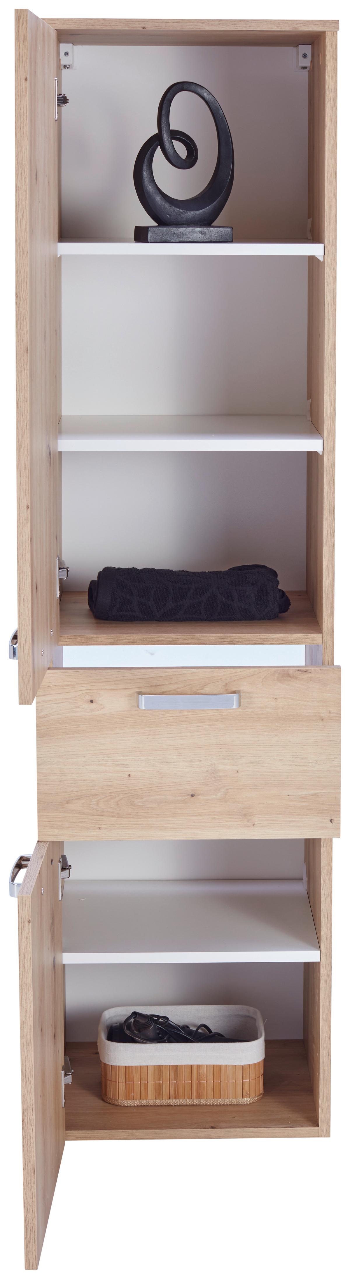 Hochschrank Fresh 240-C-04014 Hs - Weiß/Eiche Artisan, KONVENTIONELL, Holzwerkstoff (40/168,5/38,5cm) - Ondega