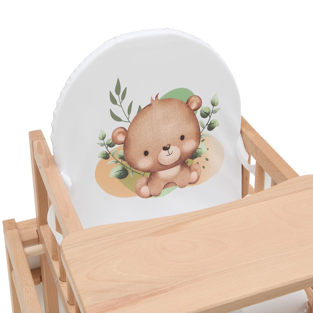 Dětská kombinovaná jídelní židle WIKI-NATUR, buk - přírodní barvy/barvy buku, dřevo (46/93/46cm)