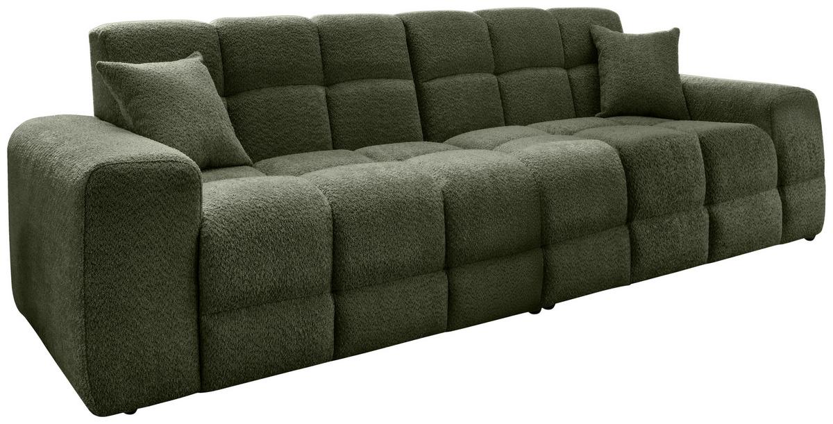 Viersitzer-Sofa Bosco, Dunkelgrün B: 300 cm - Waldgrün/Schwarz, MODERN, Textil (300/87/120cm) - Livetastic