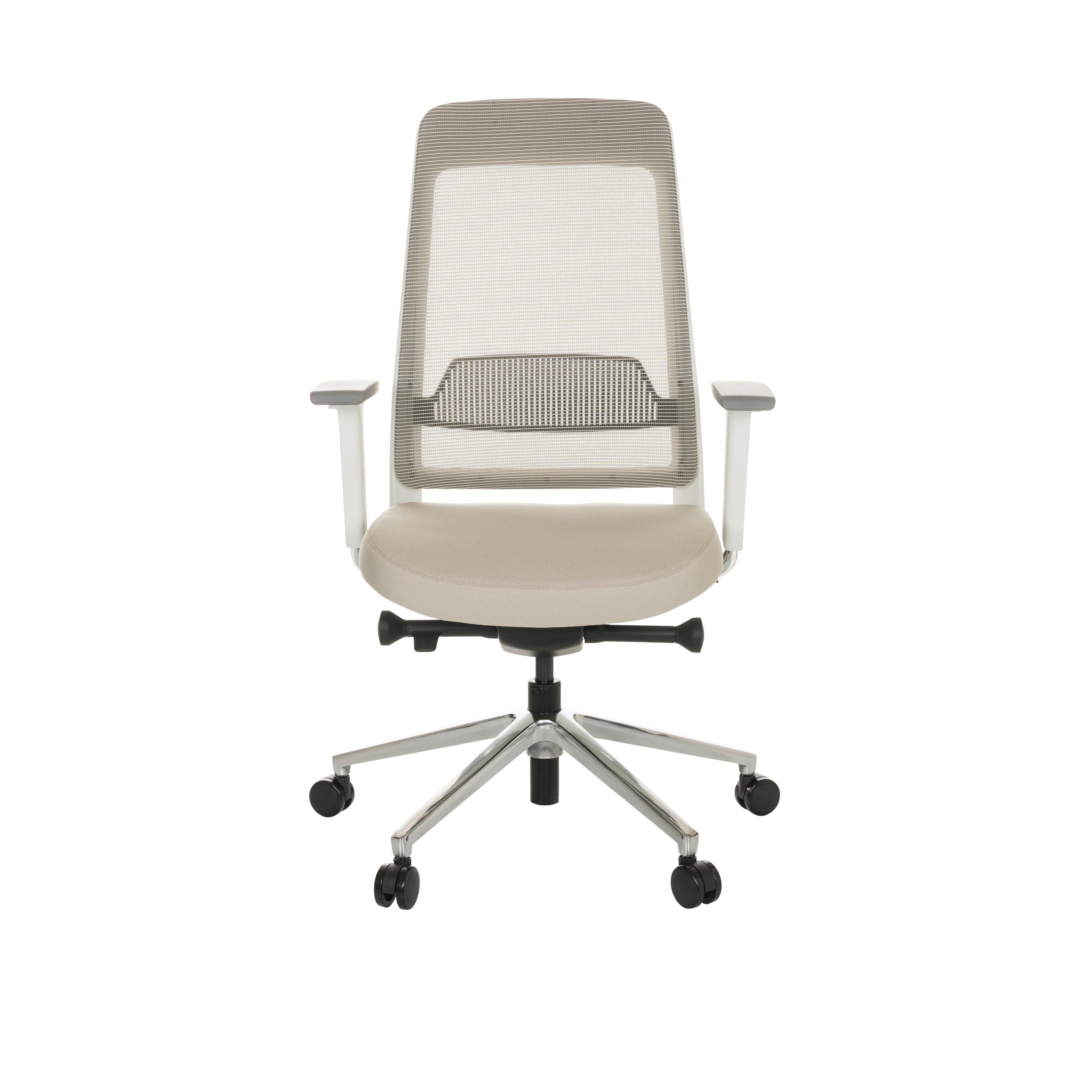 Bürostuhl Chiaro T2 Mit Wippfunktion Beige/Weiß - Beige/Weiß, MODERN, Kunststoff/Textil (67/118/63cm) - MID.YOU