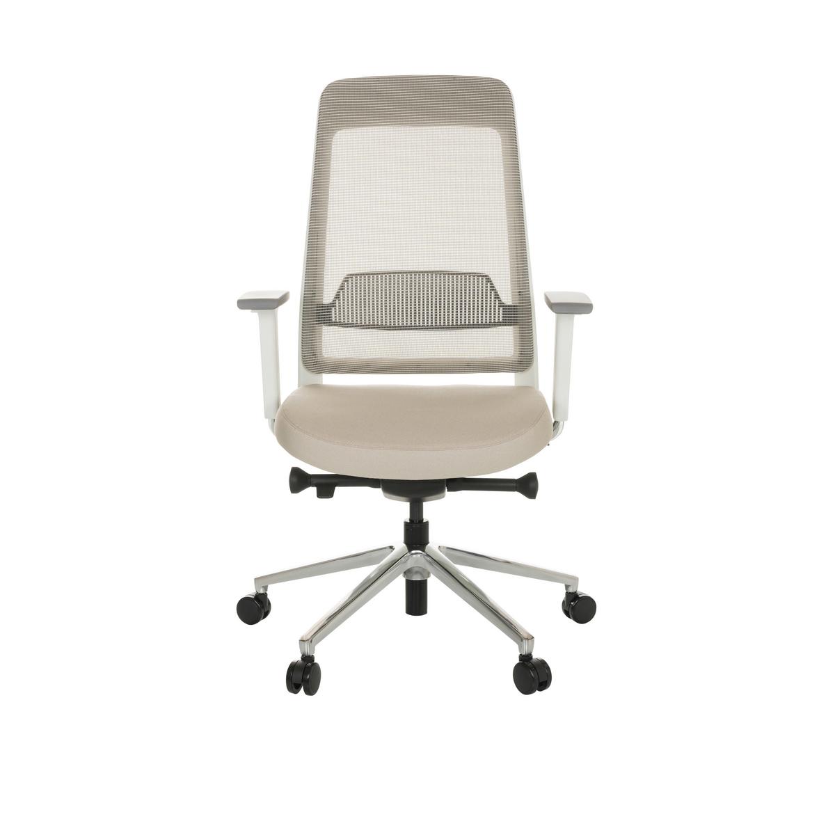 Bürostuhl Chiaro T2 Mit Wippfunktion Beige/Weiß - Beige/Weiß, MODERN, Kunststoff/Textil (67/118/63cm) - MID.YOU