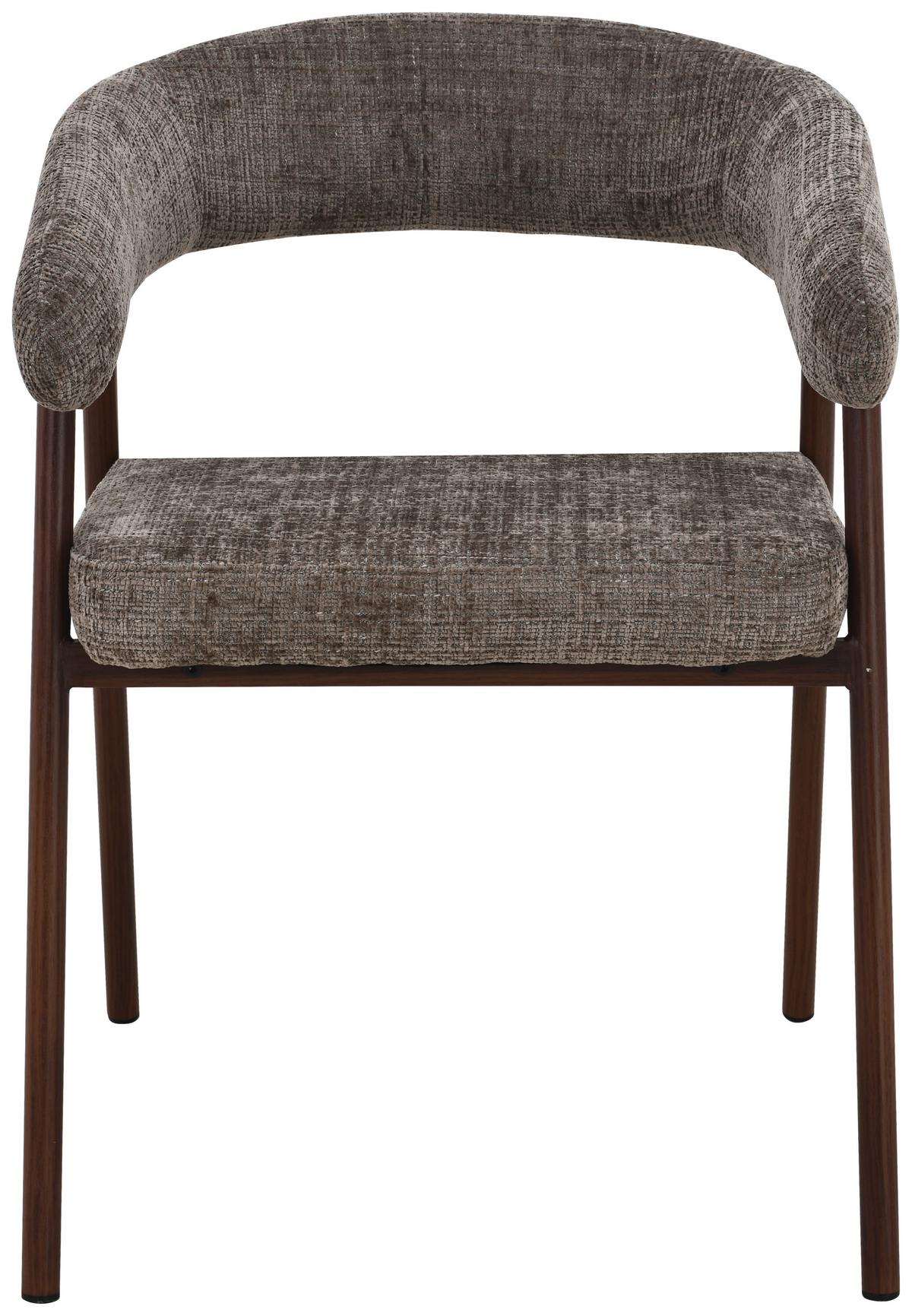 Armlehnstuhl Flora Braun/Walnussfarben B: 56 cm - Walnussfarben/Braun, MODERN, Holz/Textil (56/77/58cm) - Livetastic