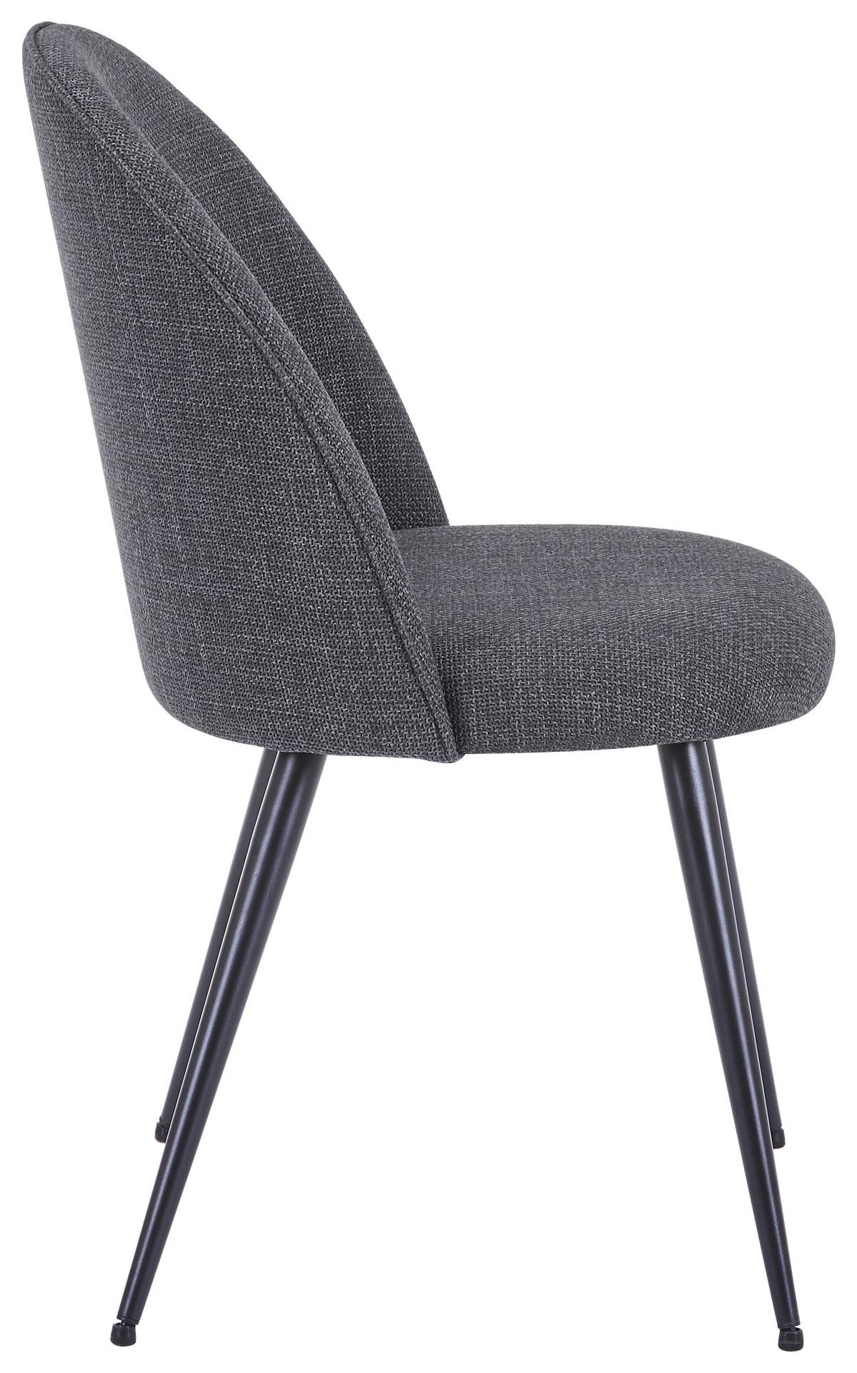 STOLIČKA LOTTE - čierna/sivá, Lifestyle, kov/textil (49.5/83.5/53.5cm) - Mömax