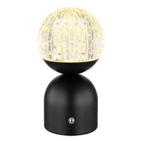 Akku-Tischleuchte 21007s - Klar/Schwarz, Basics, Kunststoff/Metall (10,5/20cm) - Globo