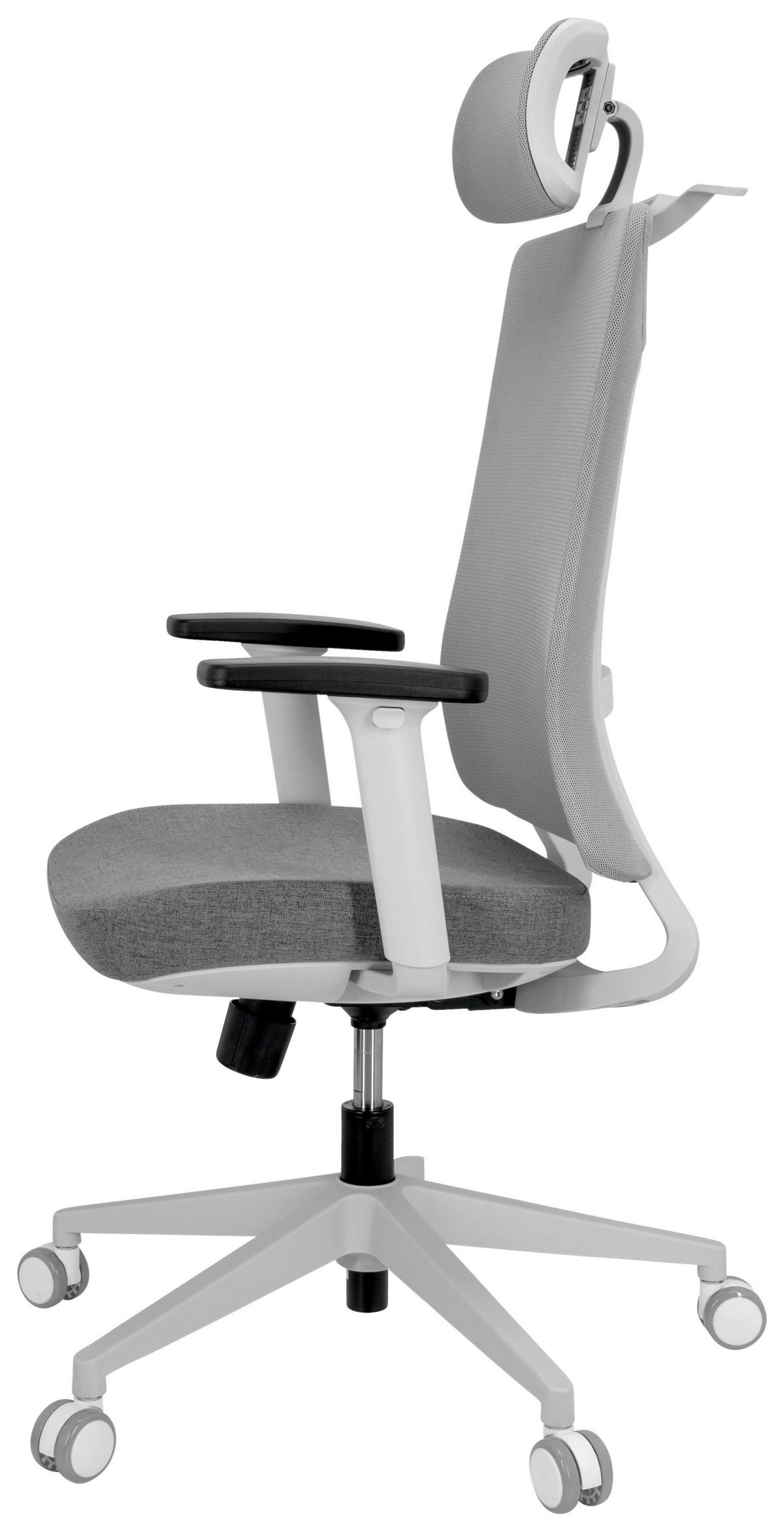 Drehstuhl Comfio Wmh mit Armstützen Grau - Grau, Basics, Kunststoff/Textil (66/120/60cm) - MID.YOU
