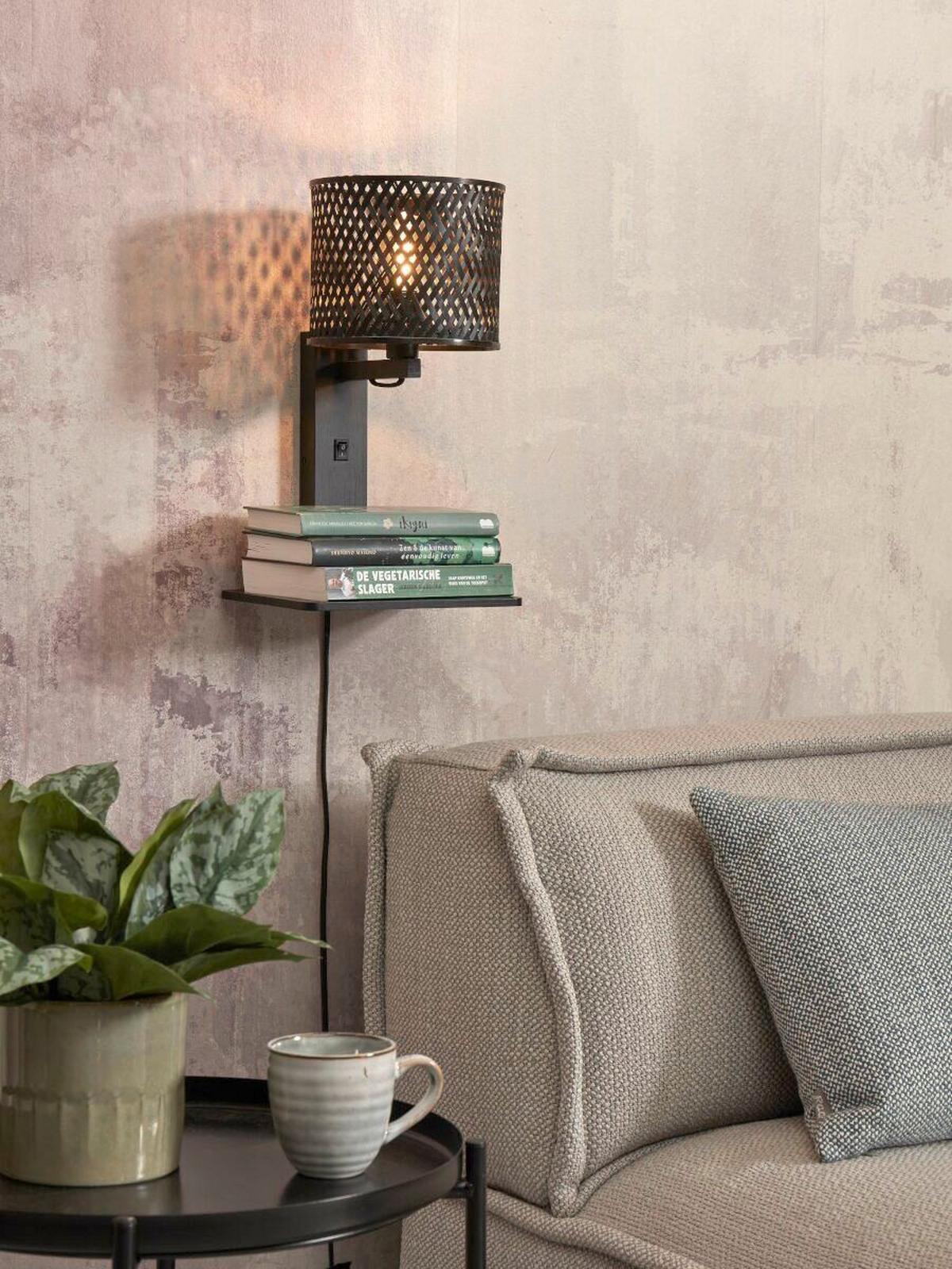 Wandleuchte Java/W1/B/1815/B - Schwarz, Trend (30/22/52cm) - Good & Mojo
