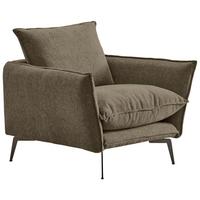 Sessel Skye Braun B: 96 cm - Schwarz/Braun, Design, Textil (96/84/100cm) - Livetastic