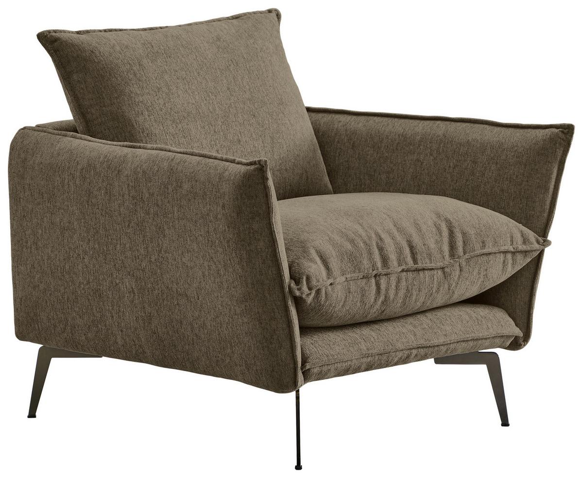 Sessel Skye Braun B: 96 cm - Schwarz/Braun, Design, Textil (96/84/100cm) - Livetastic