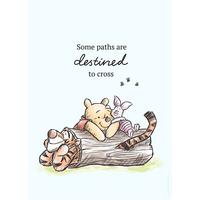 Kinderbild Winnie Pooh Blau, B/h: 30x40cm - Blau, Basics, Papier (30/40cm) - Disney
