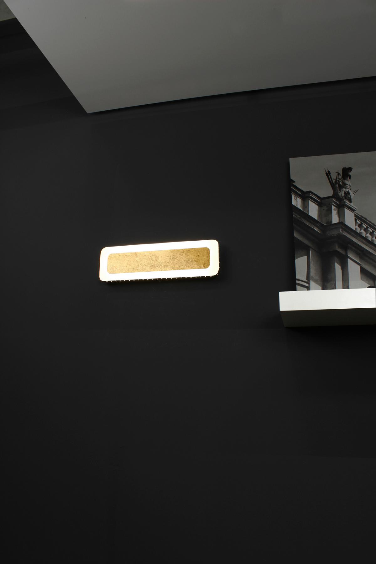 Led-wandleuchte L Go Solaris 1-Flammig 3-Helligkeitsstufen - Goldfarben/Schwarz, Design, Metall (40/12/4,5cm)