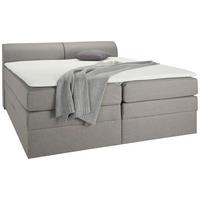 Boxspring postel FLEXI s úložným prostorem, 180x200 - šedá/černá, Konvenční, textil/plast (180/200cm) - Based