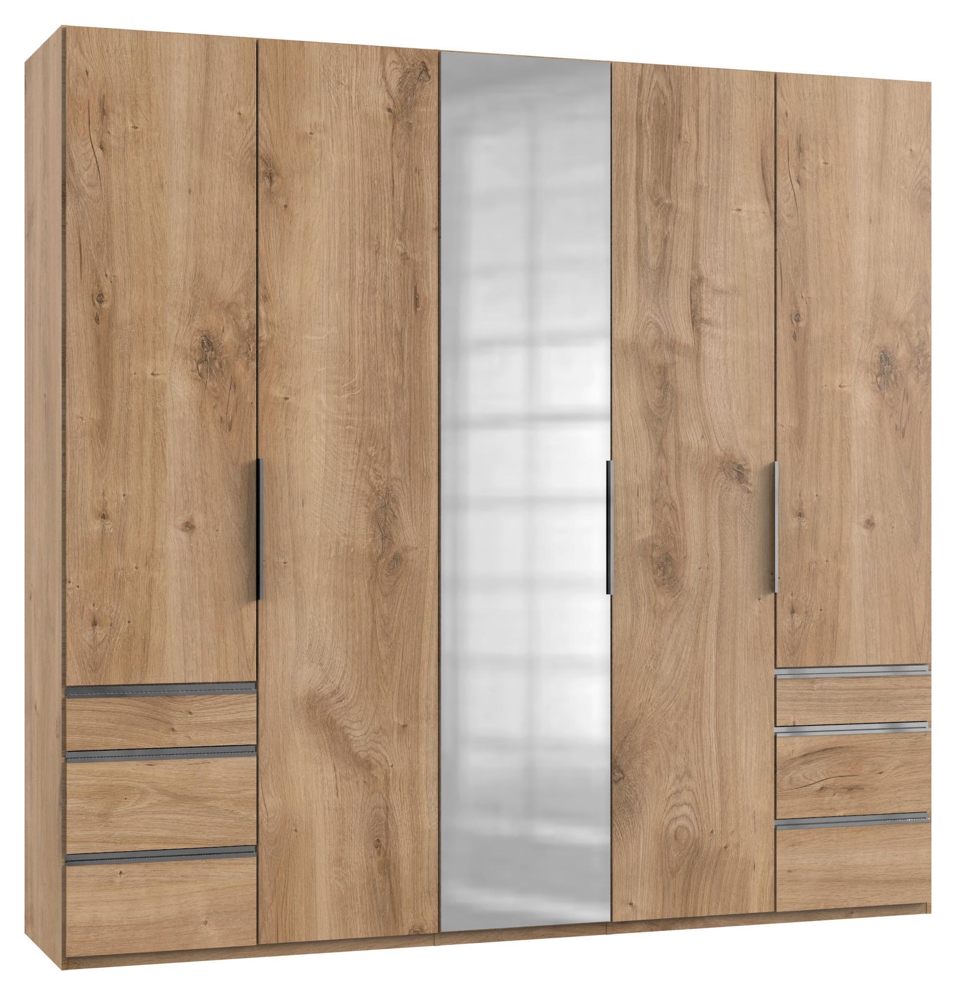 Drehtürenschrank mit Laden B: 250 cm Level, Eiche Dekor - Eichefarben, MODERN, Holzwerkstoff (250/236/58cm) - MID.YOU