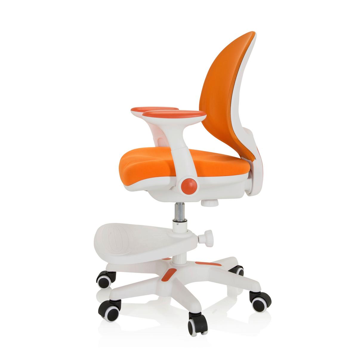 Jugenddrehstuhl Kid Ergo Orange/Weiß Bis 80 Kg - Orange/Weiß, MODERN, Kunststoff/Textil (56/89 - 101/52cm) - MID.YOU