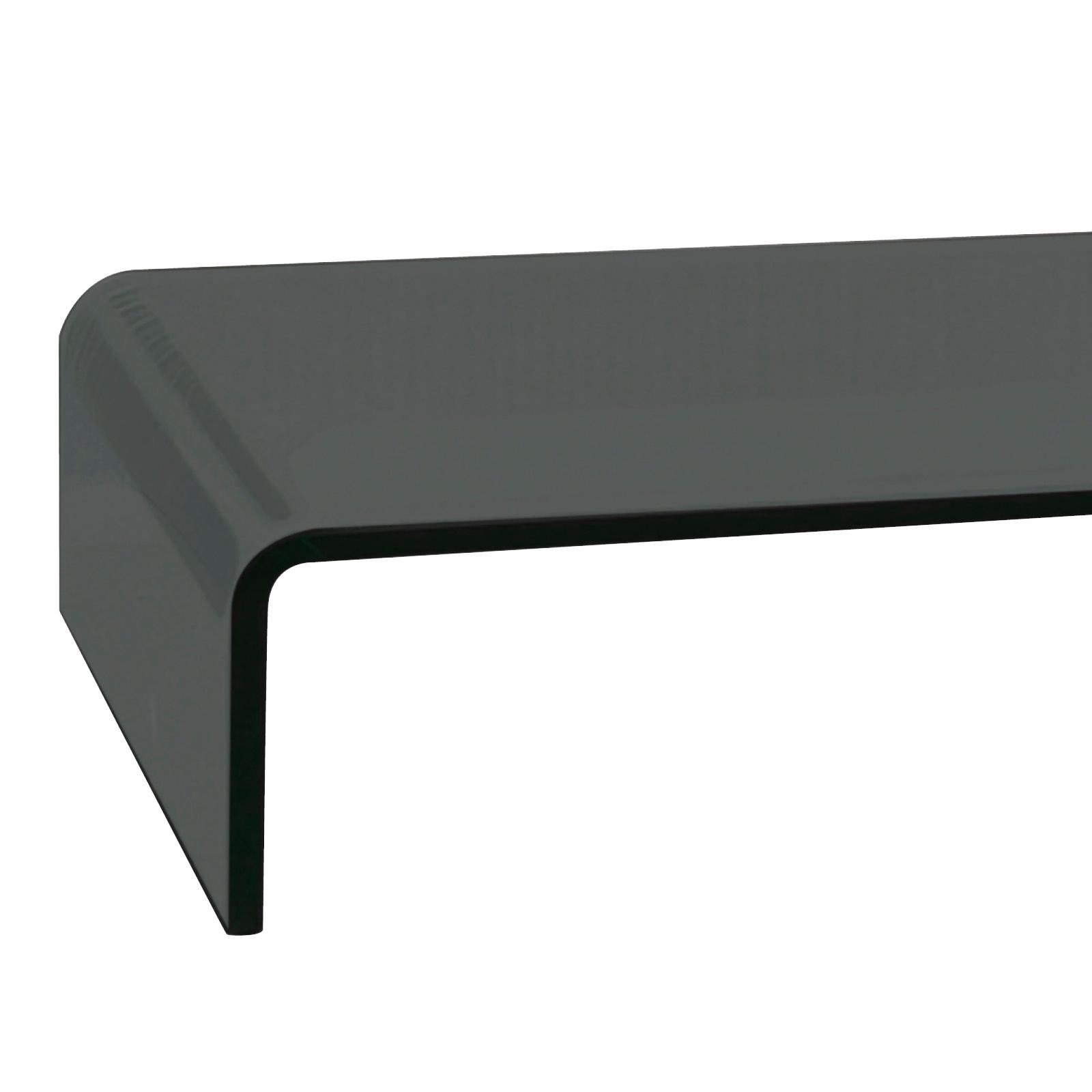 TV-Aufsatz Hagen Glas Schwarz BxHxT 90x11x25 cm Max. 30 Kg - Schwarz, MODERN, Glas (90/11/25cm)