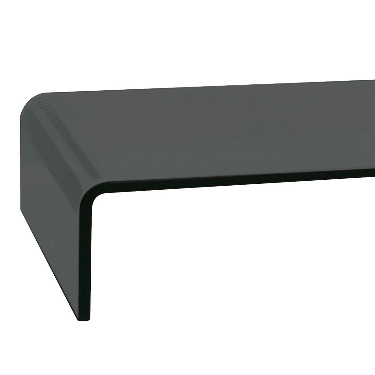 TV-Aufsatz Hagen Glas Schwarz BxHxT 90x11x25 cm Max. 30 Kg - Schwarz, MODERN, Glas (90/11/25cm)