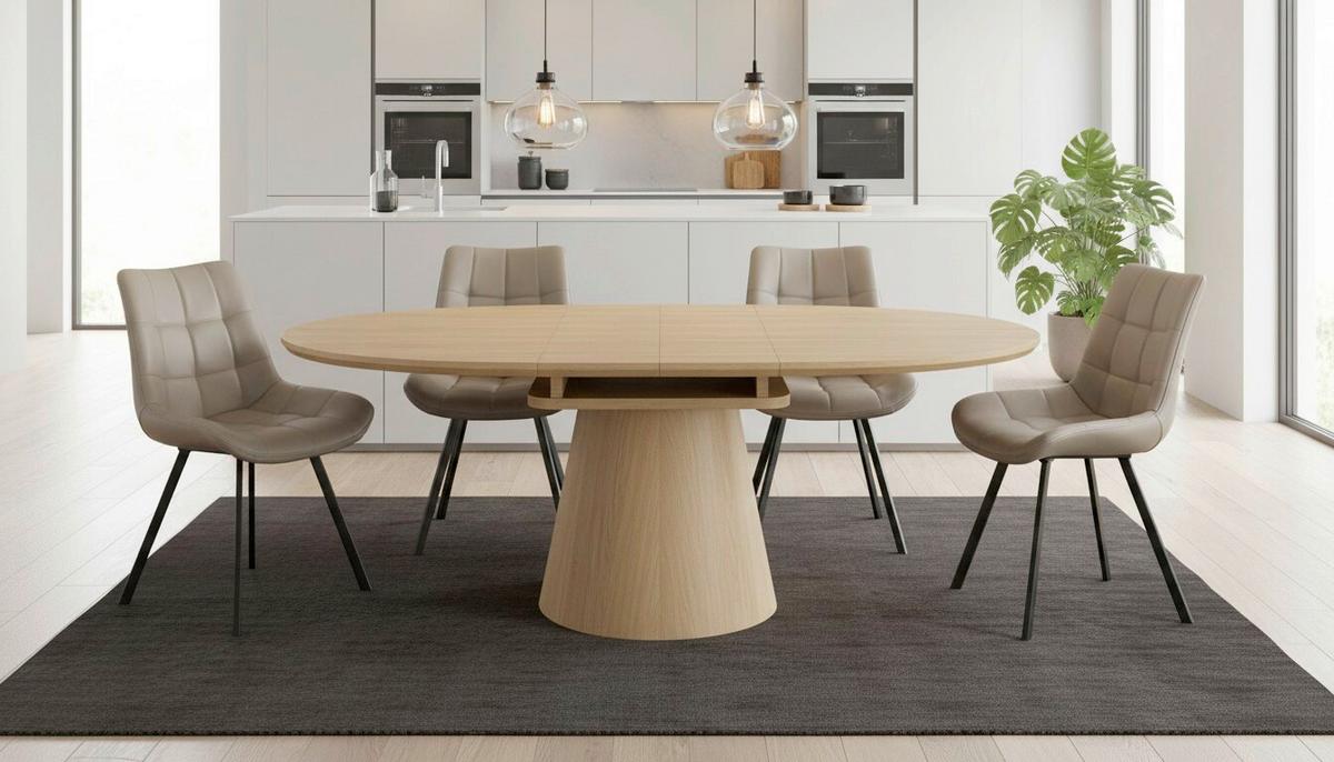 Esstisch Sundsvall Eichefarben L: 120-160 cm - Eichefarben, MODERN, Holz/Holzwerkstoff (120-160/120/76cm) - P & B
