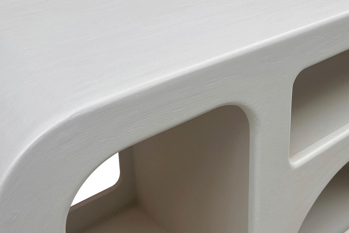 LOWBOARD Weiß B: 160cm - Weiß, Design, Holzwerkstoff/Stein (160/50/40cm) - MID.YOU