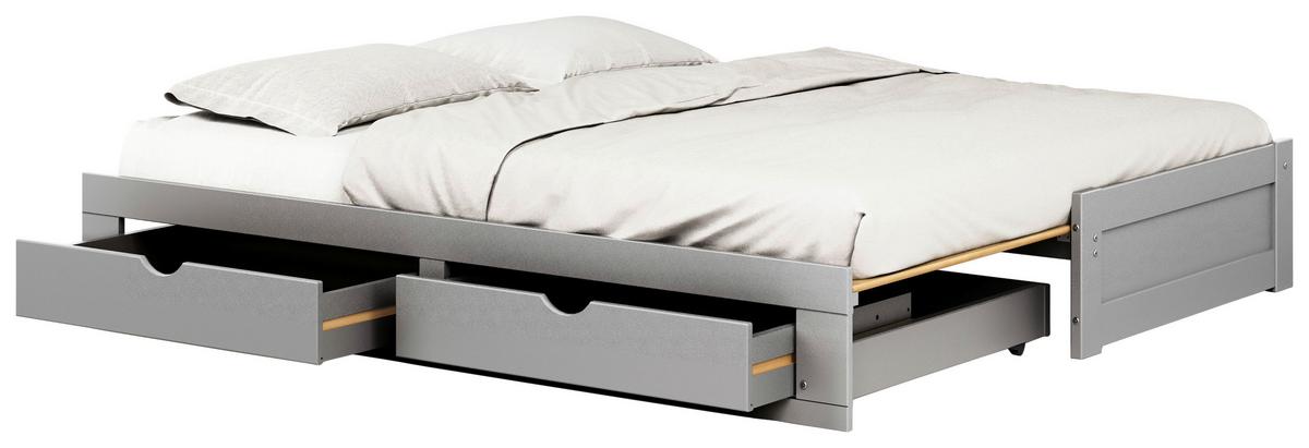 Ausziehbett Livio Ii - Grau, MODERN, Holz/Holzwerkstoff (90/200cm) - MID.YOU