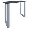 Bartisch Xona B 140x50 - Anthrazit/Silberfarben, KONVENTIONELL, Holzwerkstoff/Metall (140/102/50cm)