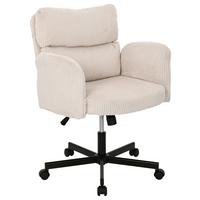 Drehstuhl Lund Beige B: 73 cm - Beige/Schwarz, MODERN, Holz/Kunststoff (73/85-95/65cm) - Livetastic