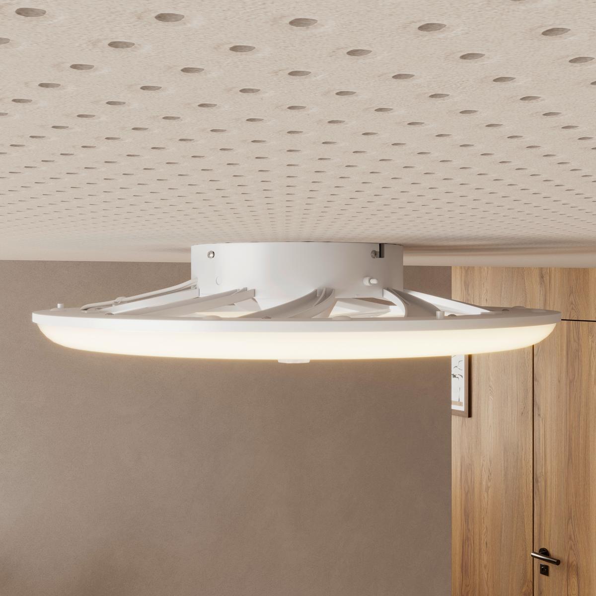 Mennyezeti Ventilátor Carl - fehér, Basics, műanyag (48/12cm) - Luca Bessoni