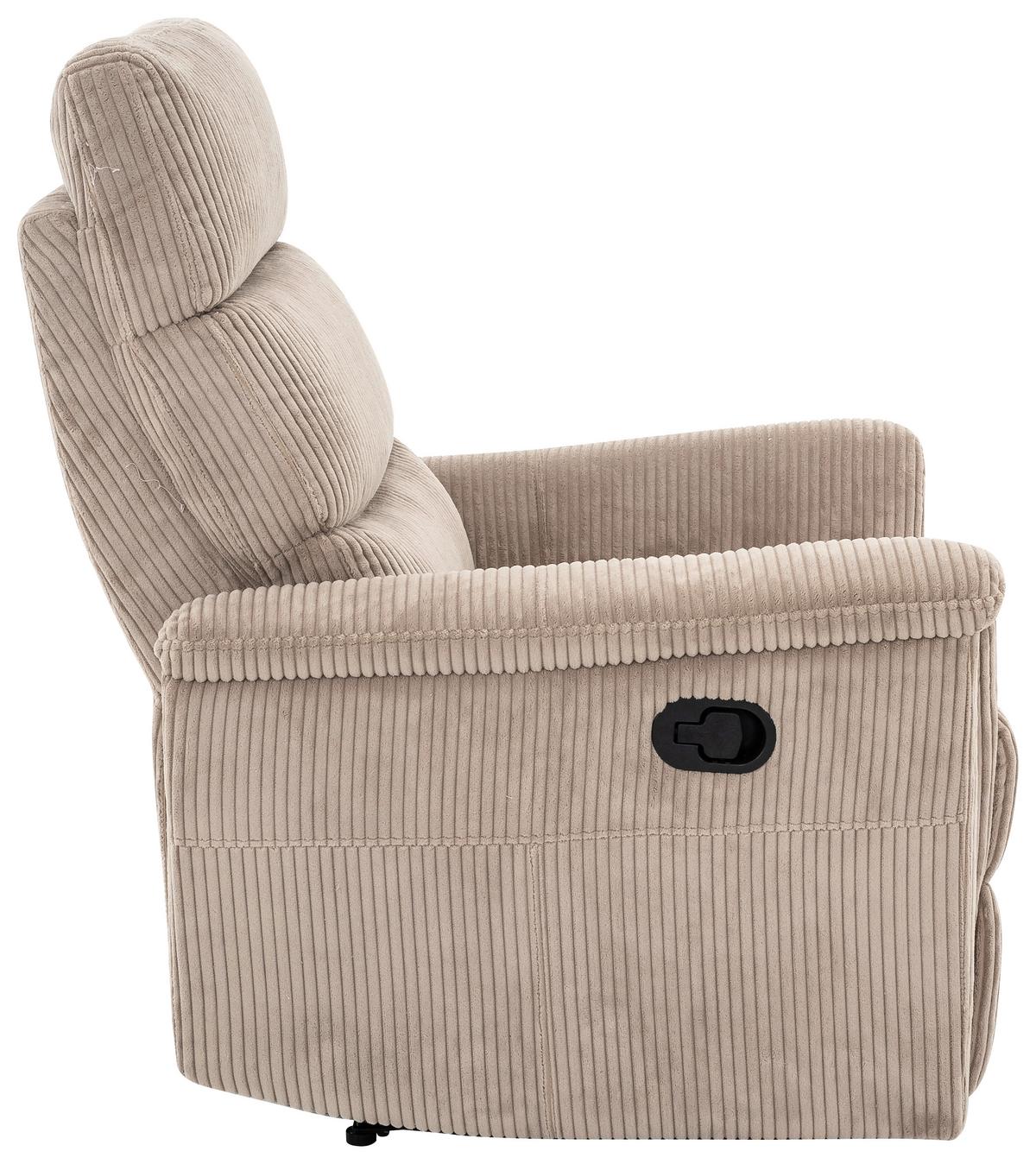Relaxsessel Xeno Hellbraun B: 78 Cm - Hellbraun/Schwarz, Design, Textil/Metall (78/108/89cm) - Livetastic