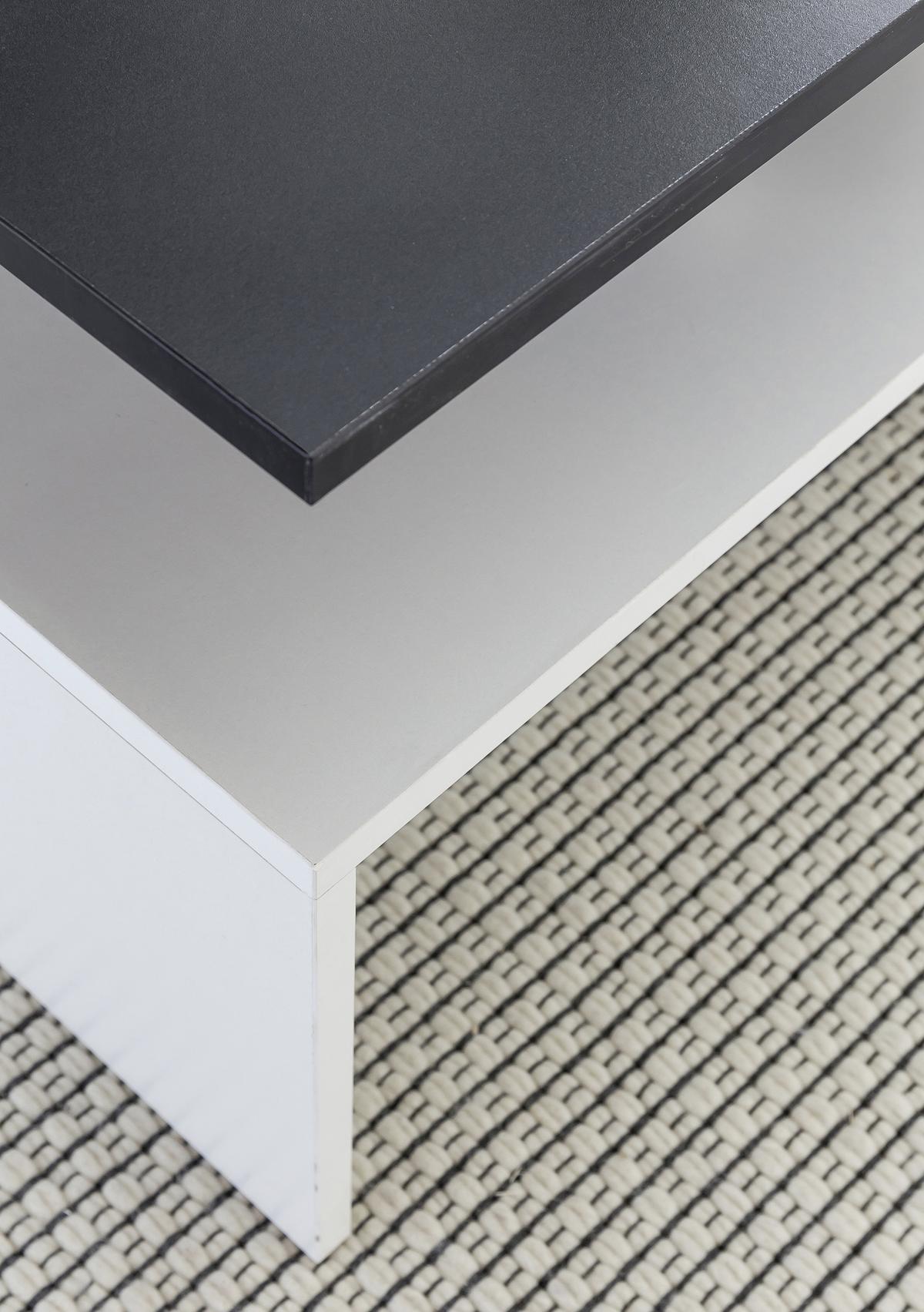 Konferenčný stolík MURPHY čierno-biely - čierna/biela, Modern, kompozitné drevo (90/60/43cm) - MID.YOU
