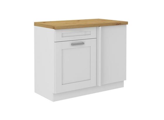 Eckunterschrank Luisa Ue110 - Weiß, KONVENTIONELL, Holzwerkstoff (100/86/60cm) Eckunterschrank Luisa Ue110 - Weiß, KONVENTIONELL, Holzwerkstoff (100/86/60cm)