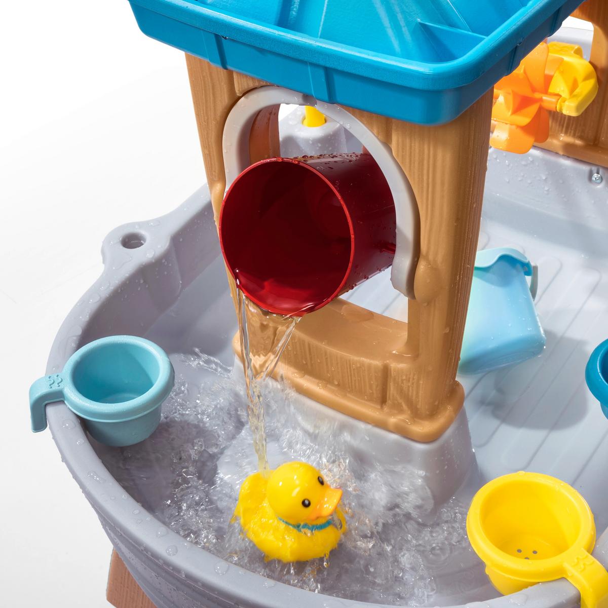 Sand- Und Wassertisch Rain Shower Splash - Blau/Braun, Design, Kunststoff (86,4/66,7/90,2cm) - Ambia Garden