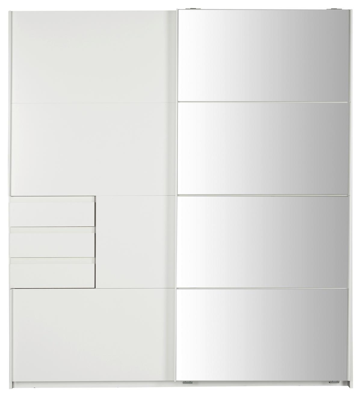 Šatní skříň OLDENBURG - bílá, Konvenční, kov/kompozitní dřevo (180/198/64cm) - Mömax