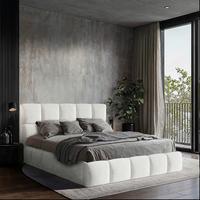 Polsterbett Cherry Chenille Naturfarben, Lf: 140x200 cm - Schwarz/Naturfarben, MODERN, Holz/Holzwerkstoff (140/200cm) - MID.YOU