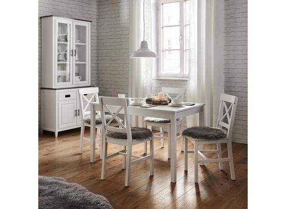 Stolová Súprava Amira - biela, Moderný, drevo (75/73cm) - Modern Living Stolová Súprava Amira - biela, Moderný, drevo (75/73cm) - Modern Living