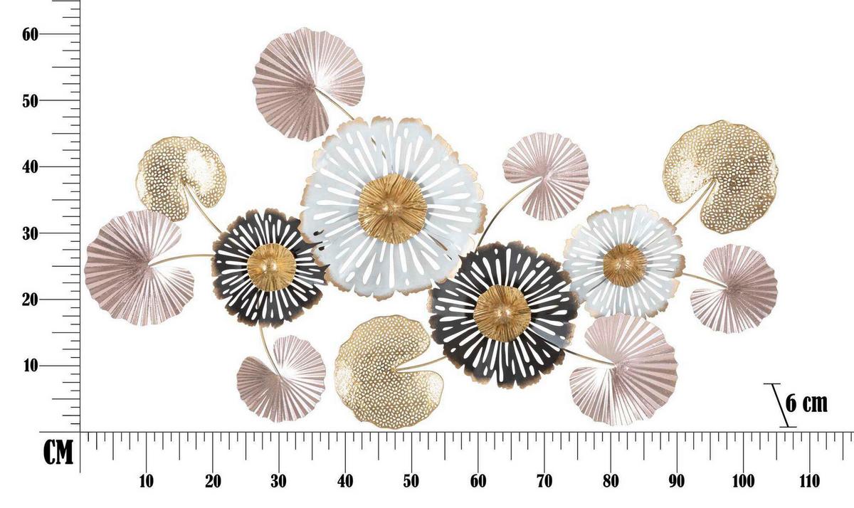 NÁSTENNÁ DEKORÁCIA PINKY B - viacfarebná, Basics, kov (60/106/6cm)