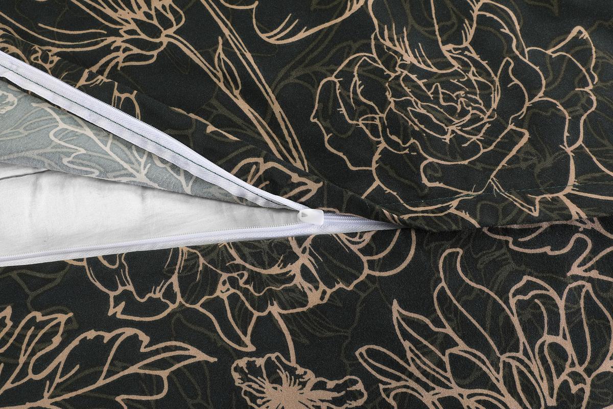 Bettwäsche Florence - Schwarz/Weiß, MODERN, Textil (140/200cm) - Luca Bessoni