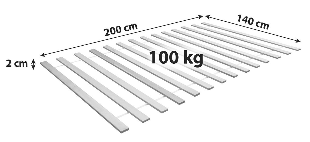 Rolovateľný rošt 140x200cm buk, nosnosť 100kg - farba buka, Basics, drevo (140/200cm) - MID.YOU