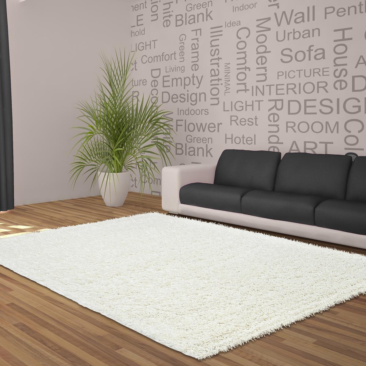 Hochflor Teppich Creme Dream 60x110 cm - Creme, KONVENTIONELL, Textil (60/110cm) - Novel