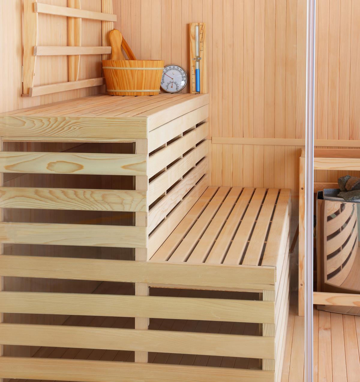 Finnische Sauna Tallinn Int. Steuerung, 6-Kw-Ofen - Basics, Holz (150/200/150cm)