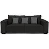 Bigsofa mit Kissen Surf, Mikrofaser - Anthrazit/Grau, MODERN, Holz/Textil (244/62/117cm) - Luca Bessoni