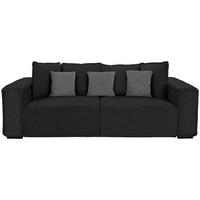 Bigsofa mit Kissen Surf, Mikrofaser - Anthrazit/Grau, MODERN, Holz/Textil (244/62/117cm) - Luca Bessoni