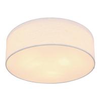 Deckenleuchte Ava Ø 40 cm 3-Flammig - Beige/Weiß, Basics, Textil/Metall (40/12cm) - Globo