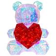 LED-Dekoleuchte Teddy - Transparent/Rot, MODERN, Kunststoff (30/19/23cm) - Luca Bessoni